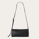 Minnie Bag S, black ostrich pattern